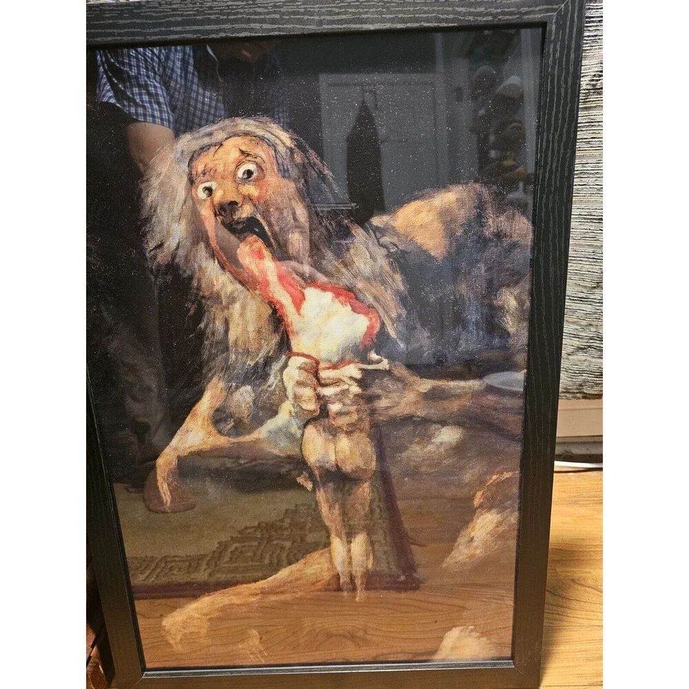 Saturn Devouring His Son Canvas Art Print New Frame 16x24 Wall Art